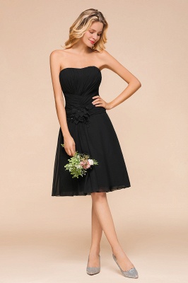 Sleeveless Black Tie Affair Special Occasion Dress Mini Bridesmaid Dress_4