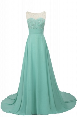 Sweetheart Sleeveless Evening Gown Floor Length with Sweep Train_3