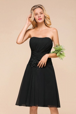 Sleeveless Black Tie Affair Special Occasion Dress Mini Bridesmaid Dress_6