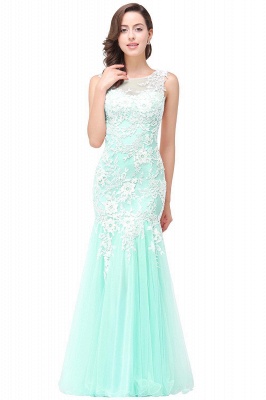 Lace Mermaid Sleeveless Maxi Long  Prom Dress_5