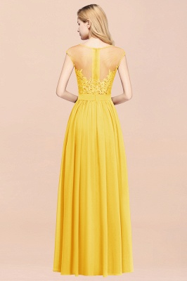 A-line Chiffon Lace Jewel Sleeveless Floor-Length Bridesmaid Dresses with Appliques_2