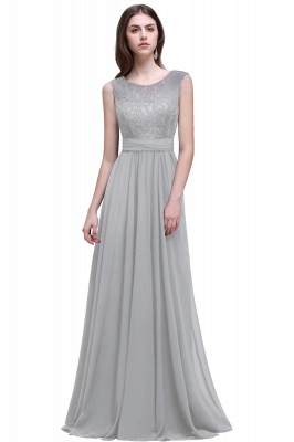 Scoop A-line Chiffon Lace Prom Dress_6