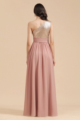 Stylish One Shoulder Sequins Chiffon Evening Party Dress Prom Dress_3