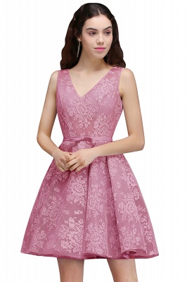 A Line Lace Cocktail Homecoming Dresses_1