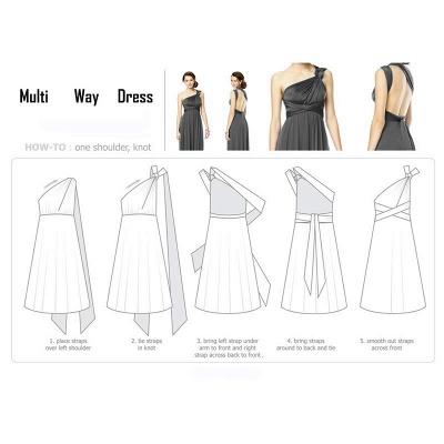 Convertible Dress Long Bridesmaid Dress Multi-way Twist Wrap Dress_22