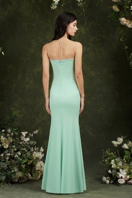 Women's Lace Mermaid Illusion Crystal Elegant Evening Dress_5