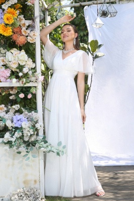 A Line Elegant Illusion Lace Formal Bridesmaid Dress_5