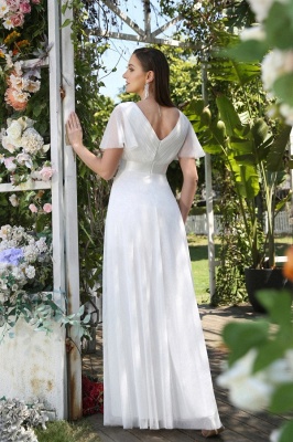 A Line Elegant Illusion Lace Formal Bridesmaid Dress_4