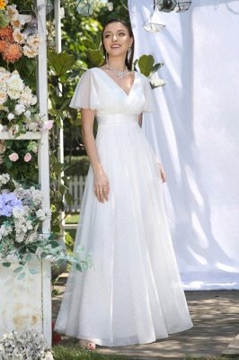 A Line Elegant Illusion Lace Formal Bridesmaid Dress_3