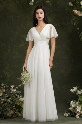 A Line Elegant Illusion Lace Formal Bridesmaid Dress_7