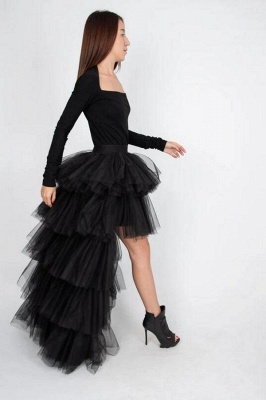 Women Hi-Lo Tulle Princess Long Flowy Ballet Skirt_6