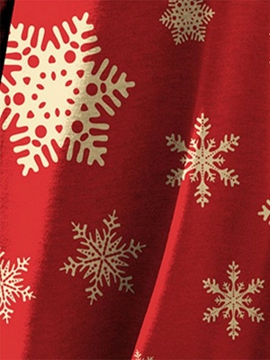 Flocons de neige de Noël à col bénitier Robe trapèze_6