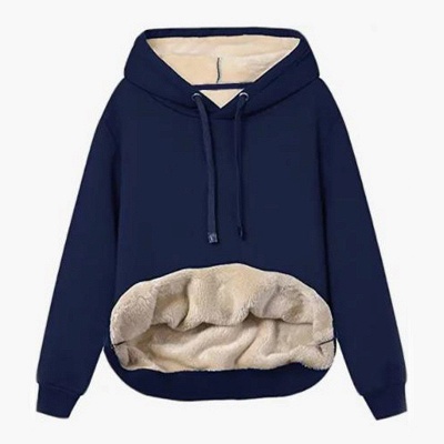 Casual Warm Streetwear Fleece Hooded Sweatshirt_5