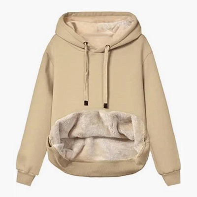 Casual Warm Streetwear Fleece Hooded Sweatshirt_3