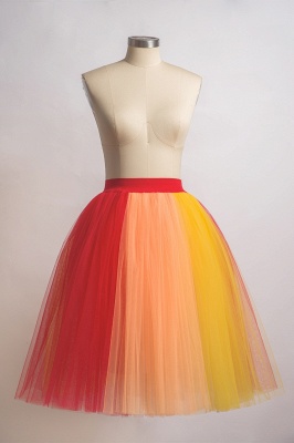 Women's Ball Gown Mini Rainbow Tulle Cute Party Dress_4
