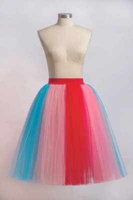 Women's Ball Gown Mini Rainbow Tulle Cute Party Dress_3