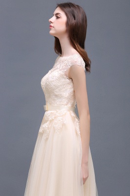 A-line Tulle Lace Appliques Floor-Length Prom Dress_11