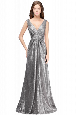 A-line Sleeveless Floor-length V-neck Sequins Prom Dresses_5