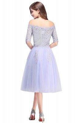 A-line Bateau Tulle Prom Dress with Appliques_3