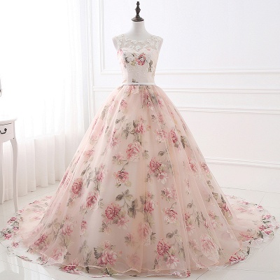 Vintage Organza Ball Gown Sweetheart Evening Dresses_3