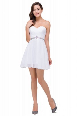 Short A-line Sweetheart Prom Dresses with Beadings_4