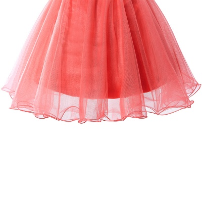 Two-piece Halter Sleeveless Short Tulle Prom Dresses with Crystal Beads_7