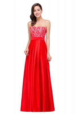 A-line Sweetheart Sleeveless  Floor-Length Red Chiffon Prom Dresses_1