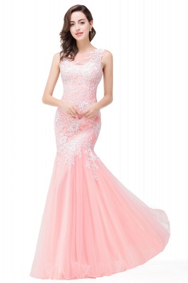 Lace Mermaid Sleeveless Maxi Long  Prom Dress_11