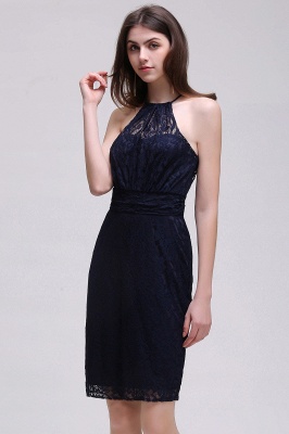 Elegant Short Sheath Halter Lace Prom Dress_9