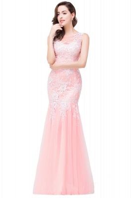 Lace Mermaid Sleeveless Maxi Long  Prom Dress_6