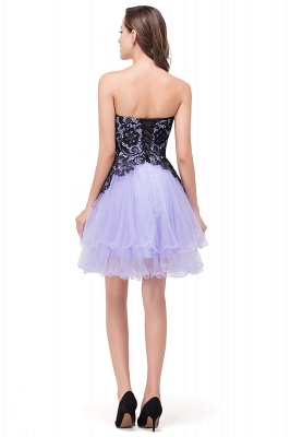 Sweetheart Strapless Short A-line Prom Dresses_3