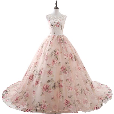 Vintage Organza Ball Gown Sweetheart Evening Dresses_2