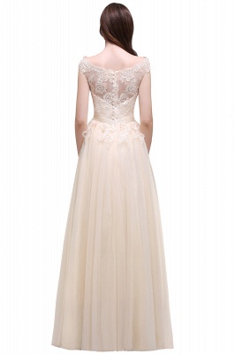 A-line Tulle Lace Appliques Floor-Length Prom Dress_9
