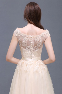 A-line Tulle Lace Appliques Floor-Length Prom Dress_13
