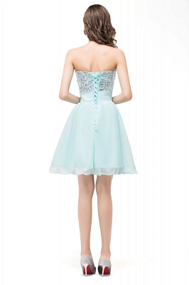 A-line Sweetheart Sleeveless Chiffon Short Prom Dresses with Sequins_3