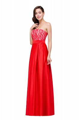 A-line Sweetheart Sleeveless  Floor-Length Red Chiffon Prom Dresses_5