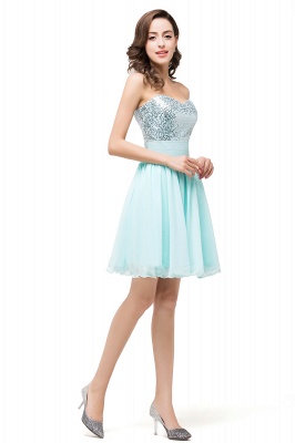 A-line Sweetheart Sleeveless Chiffon Short Prom Dresses with Sequins_6