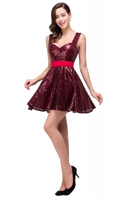 A-line Sweetheart sequins  Prom Dress_6