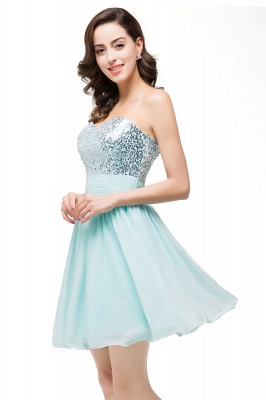 A-line Sweetheart Sleeveless Chiffon Short Prom Dresses with Sequins_7