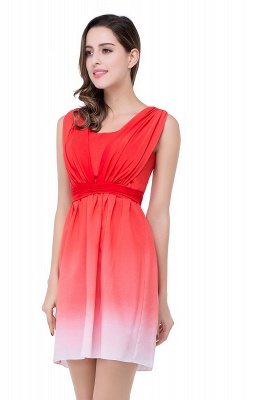 A-line Jewel Red Bridesmaid Dress_6