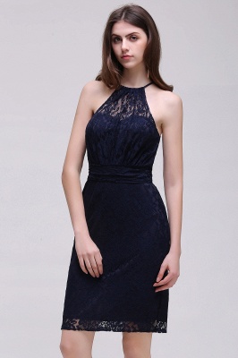 Elegant Short Sheath Halter Lace Prom Dress_7