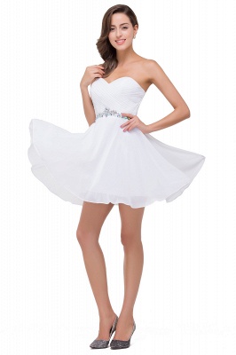 Short A-line Sweetheart Prom Dresses with Beadings_6