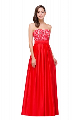 A-line Sweetheart Sleeveless  Floor-Length Red Chiffon Prom Dresses_6
