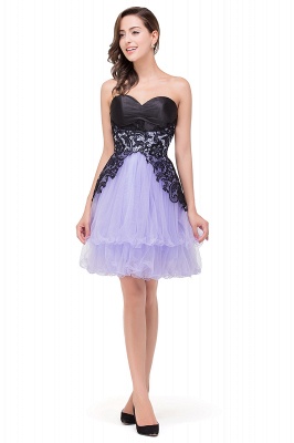 Sweetheart Strapless Short A-line Prom Dresses_5