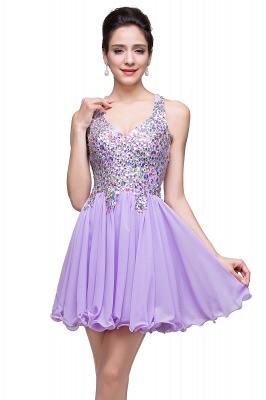 A-line Sweetheart Short Sleeveless Chiffon Prom Dresses with Crystal Beads_14