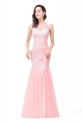 Lace Mermaid Sleeveless Maxi Long  Prom Dress_9