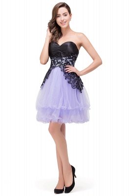 Sweetheart Strapless Short A-line Prom Dresses_8