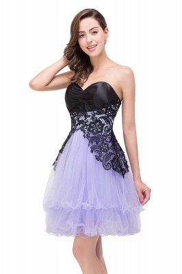 Sweetheart Strapless Short A-line Prom Dresses_2
