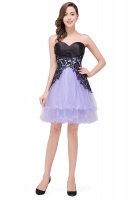 Sweetheart Strapless Short A-line Prom Dresses_7