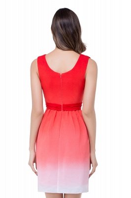 A-line Jewel Red Bridesmaid Dress_3